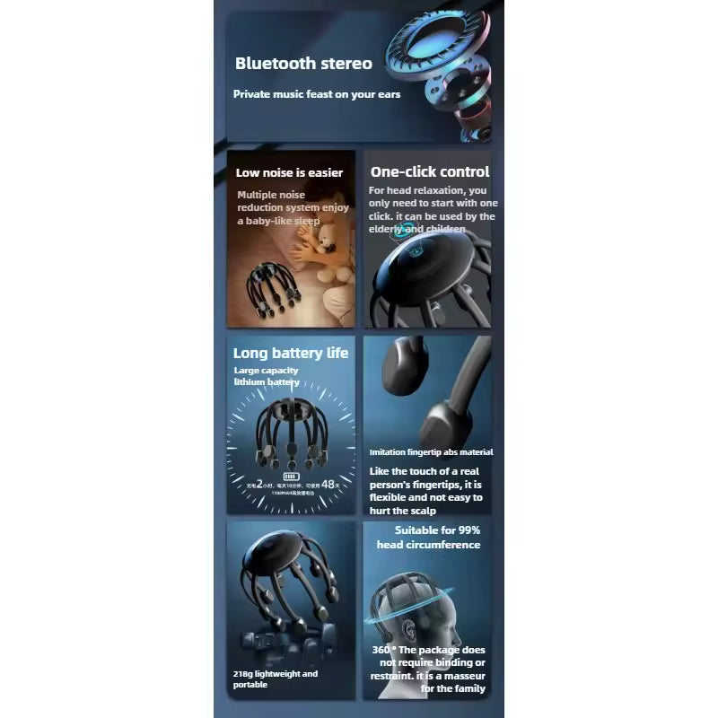 Wiselle ScalpEase™ – Electric Scalp Massager